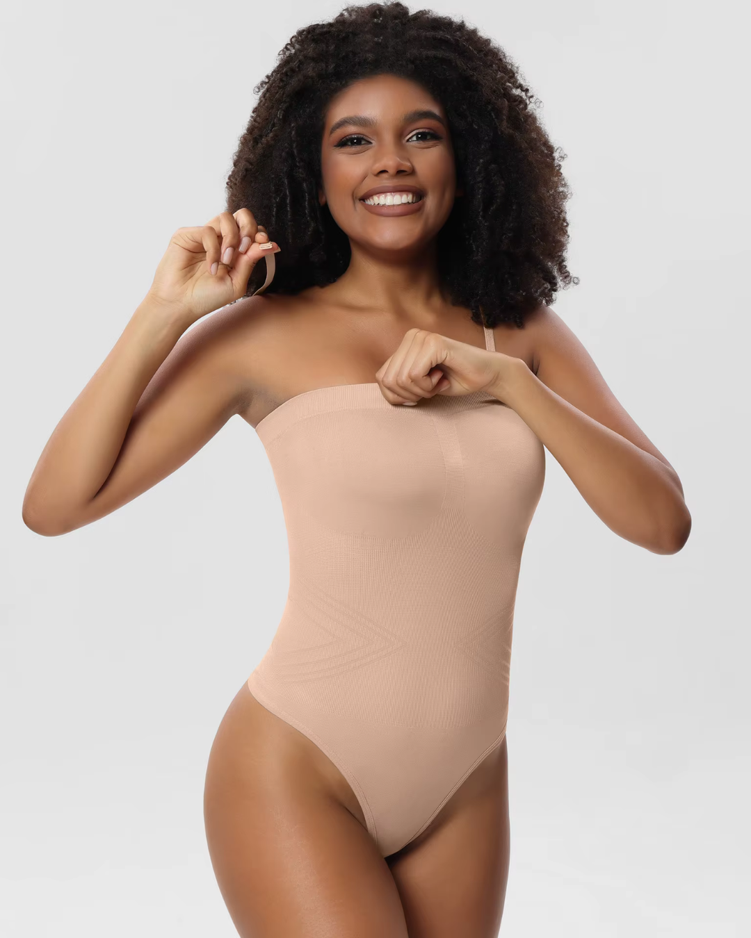 Body Sem Alças com Controle de Barriga e Modelagem Sem Costuras para Mulher®